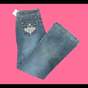 Angel gray flare jeans